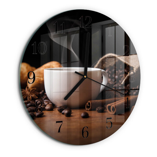 Reloj de pared redondo Café