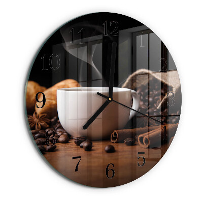 Reloj de pared redondo Café