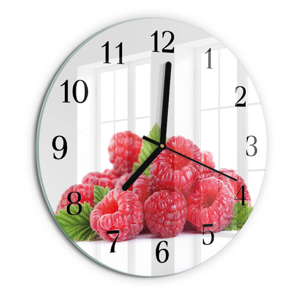 Reloj de pared redondo Frambuesas