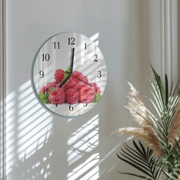 Reloj de pared redondo Frambuesas