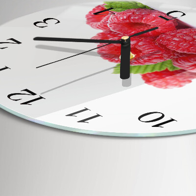 Reloj de pared redondo Frambuesas