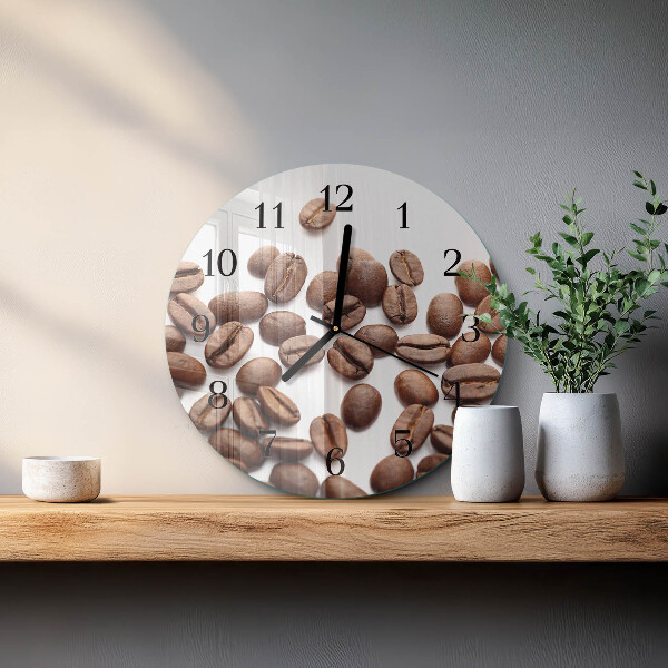 Reloj de pared redondo Granos de café