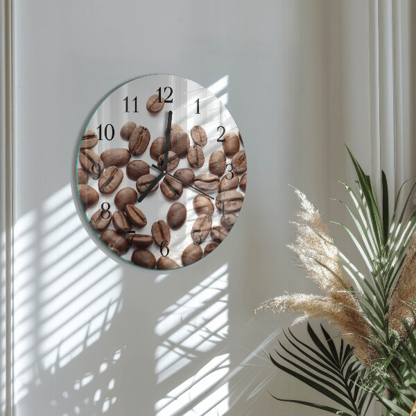 Reloj de pared redondo Granos de café