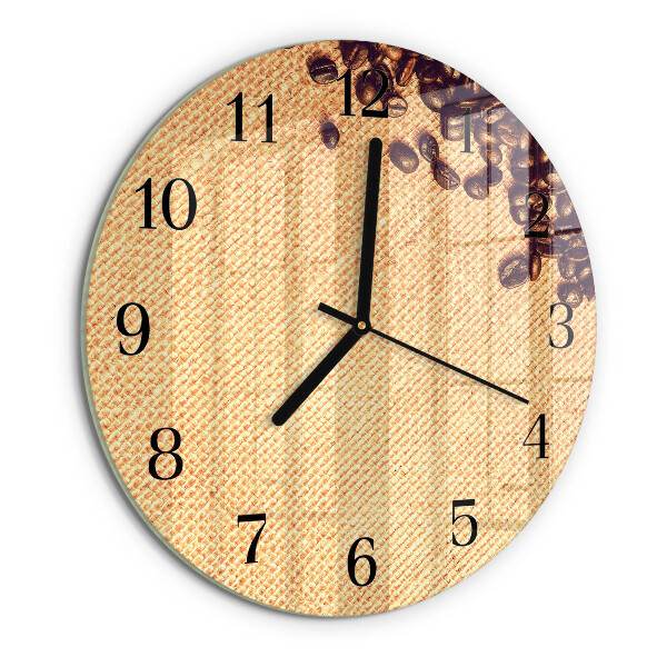 Reloj de pared redondo Granos de café