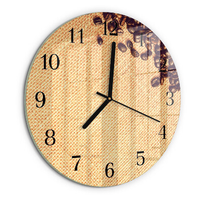 Reloj de pared redondo Granos de café
