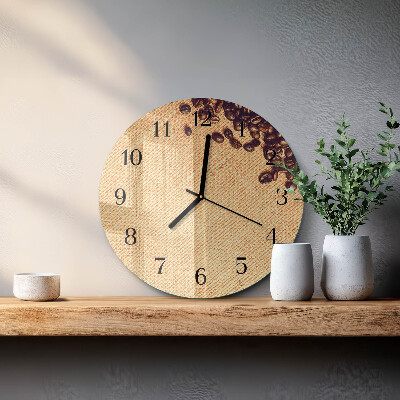 Reloj de pared redondo Granos de café