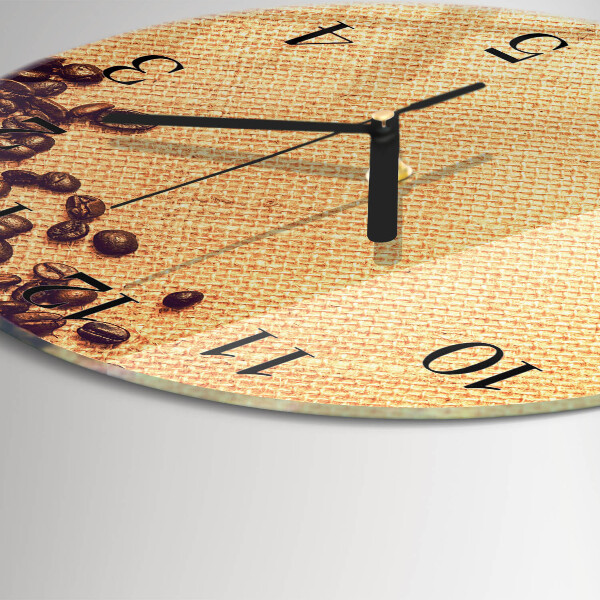 Reloj de pared redondo Granos de café