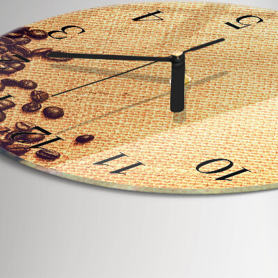 Reloj de pared redondo Granos de café