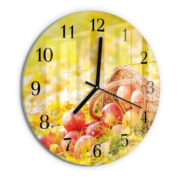 Reloj de pared redondo Manzanas