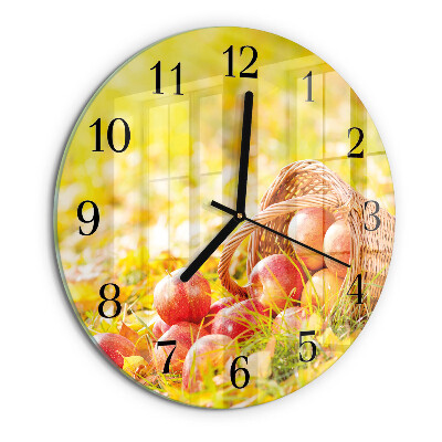 Reloj de pared redondo Manzanas