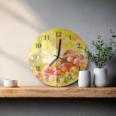 Reloj de pared redondo Manzanas