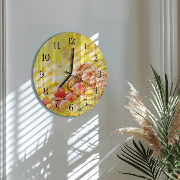 Reloj de pared redondo Manzanas