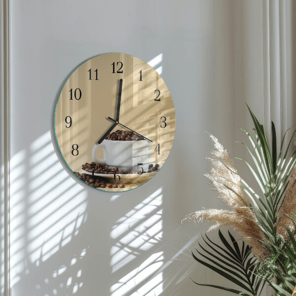 Reloj de pared redondo Café