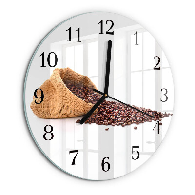 Reloj de pared redondo Granos de café