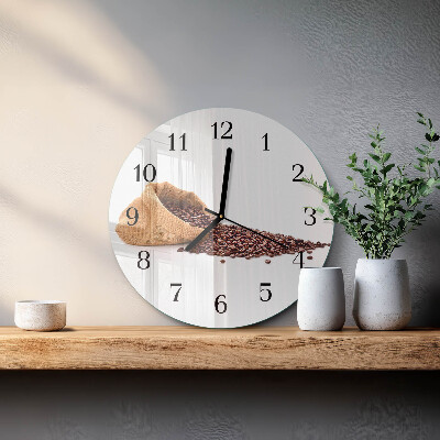 Reloj de pared redondo Granos de café