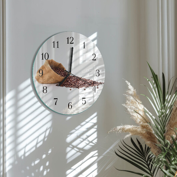 Reloj de pared redondo Granos de café