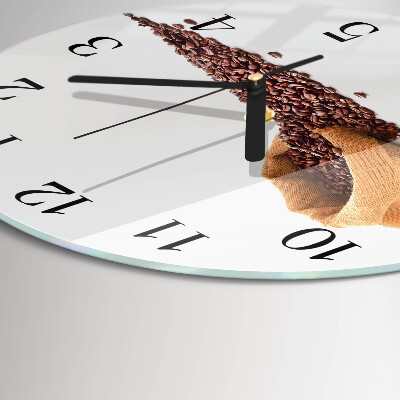 Reloj de pared redondo Granos de café