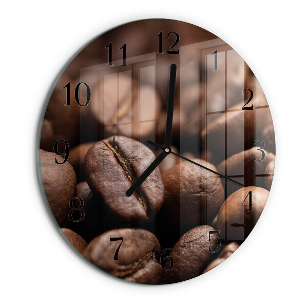 Reloj de pared redondo Granos de café