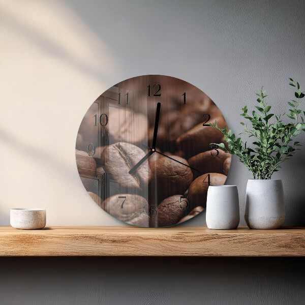 Reloj de pared redondo Granos de café