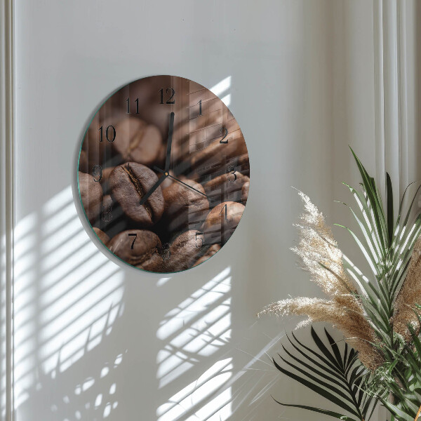Reloj de pared redondo Granos de café