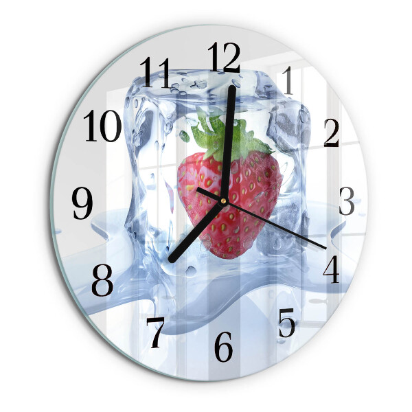 Reloj de pared redondo Helado de fresa