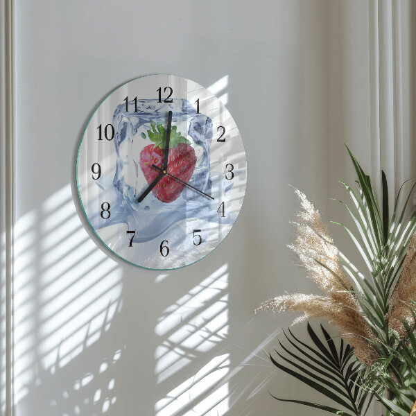 Reloj de pared redondo Helado de fresa