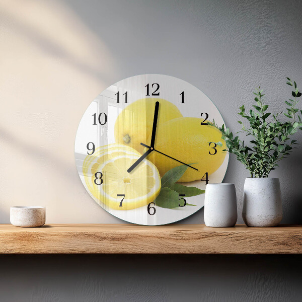 Reloj de pared redondo Limones