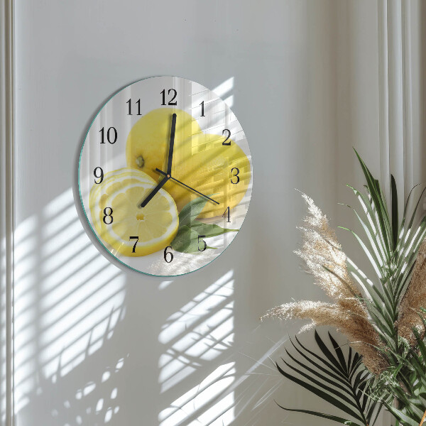 Reloj de pared redondo Limones