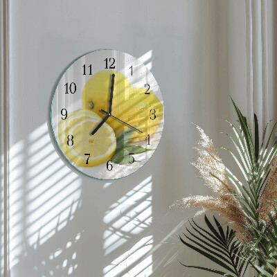 Reloj de pared redondo Limones