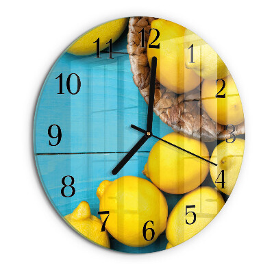 Reloj de pared redondo Limones