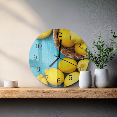 Reloj de pared redondo Limones