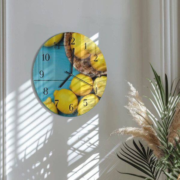 Reloj de pared redondo Limones