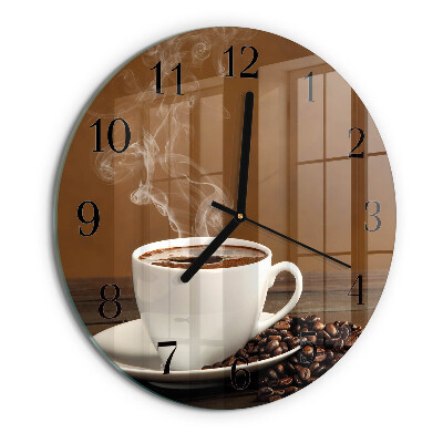 Reloj de pared redondo Café