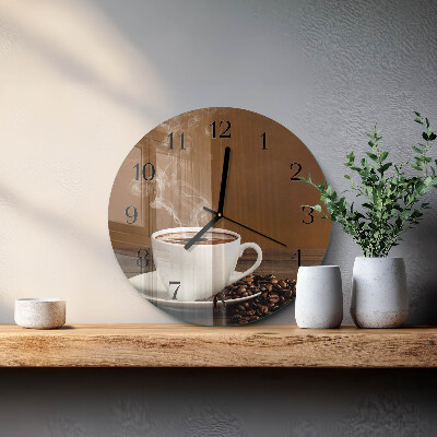 Reloj de pared redondo Café