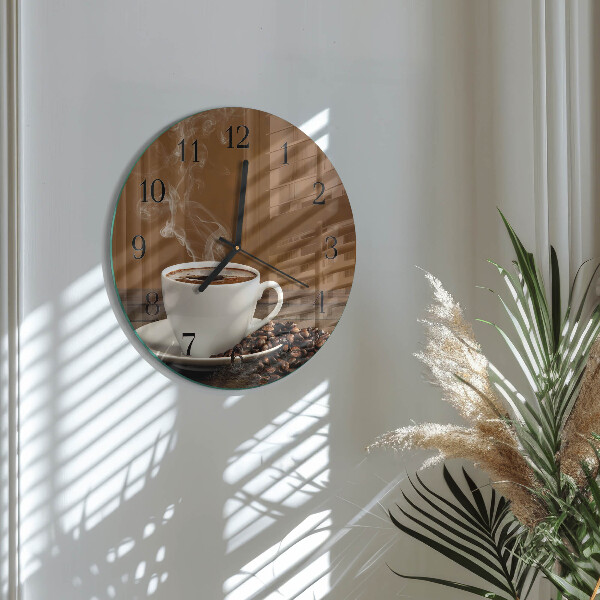 Reloj de pared redondo Café