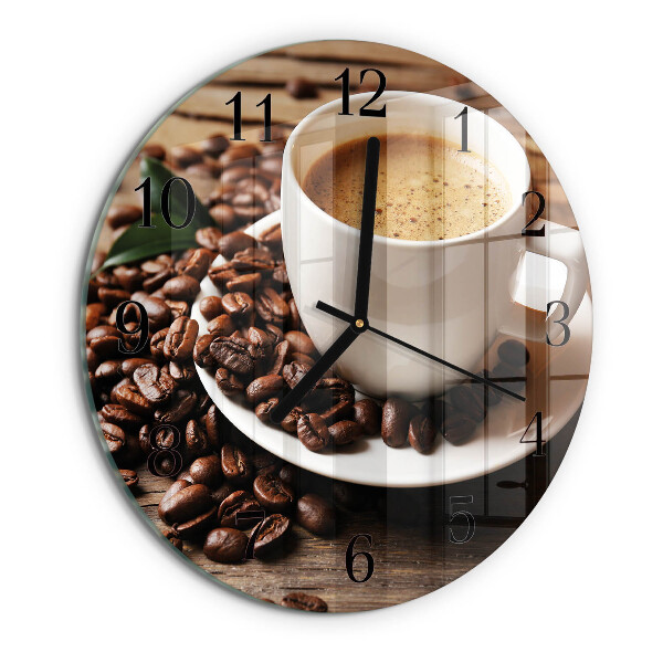 Reloj de pared redondo Café