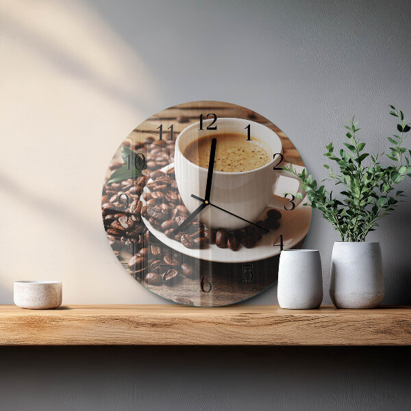 Reloj de pared redondo Café