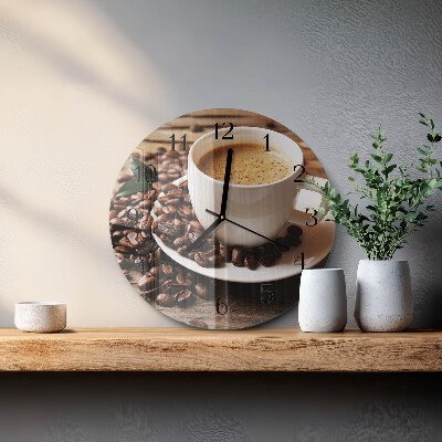 Reloj de pared redondo Café
