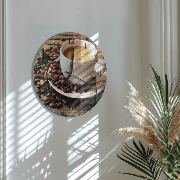 Reloj de pared redondo Café