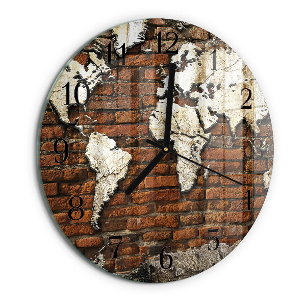 Reloj de pared redondo Continentes