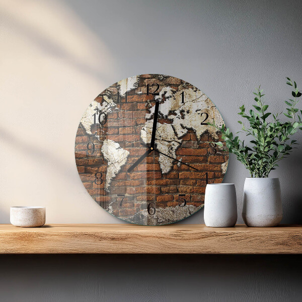 Reloj de pared redondo Continentes