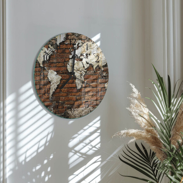 Reloj de pared redondo Continentes