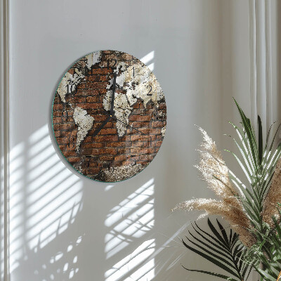 Reloj de pared redondo Continentes