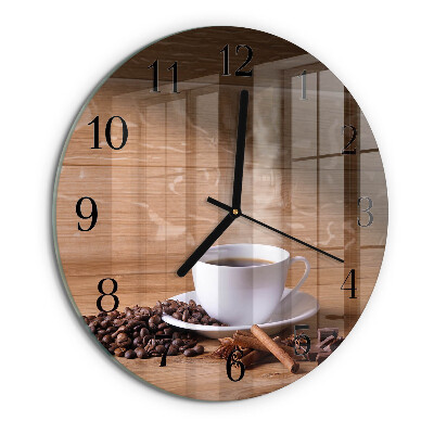 Reloj de pared redondo Café