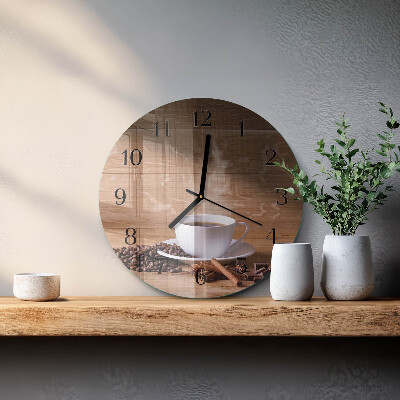 Reloj de pared redondo Café