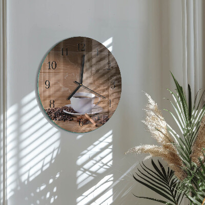 Reloj de pared redondo Café