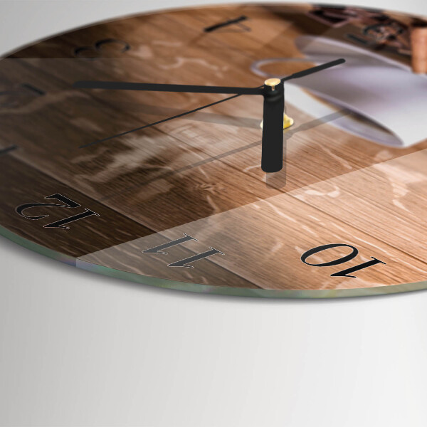 Reloj de pared redondo Café
