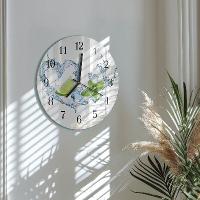 Reloj de pared redondo Menta