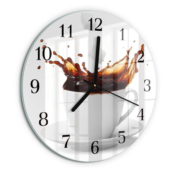 Reloj de pared redondo Café