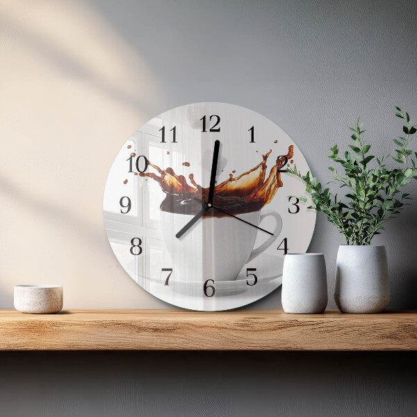 Reloj de pared redondo Café